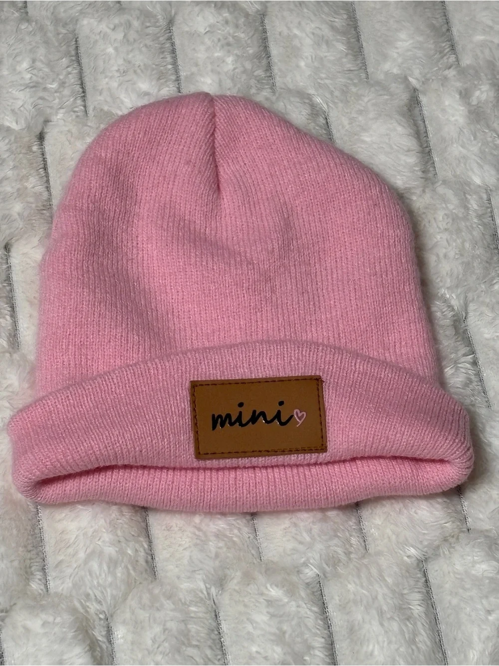 Pink Knit Beanie for Kids